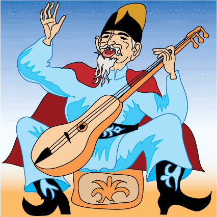 Казахская музыка веселая. Акын певец. Акын с домброй. Казахский акын. Башкирский акын.